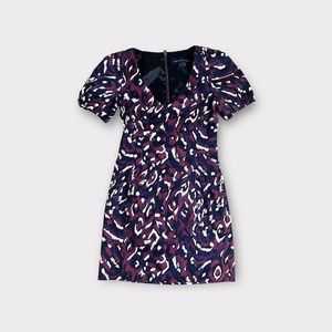 French Connection Pendragon Purple Multicolor Mini Dress Size 4 | Suit Dress
